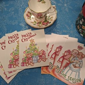 Miss Copperpot kerstkaarten: set van 12